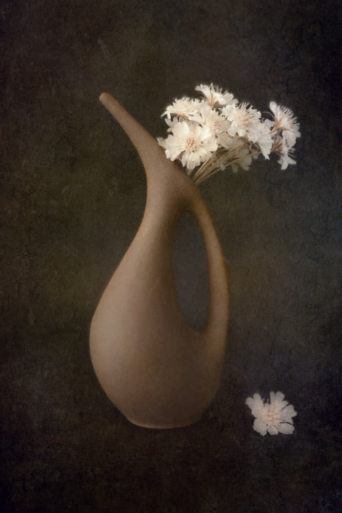 Elegant Vase Flowers by Cicek Kiral — canvas wall art
