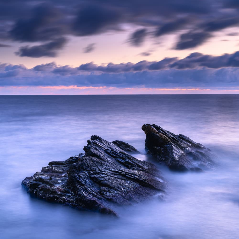 Serene Ocean Rocks by Franco Ameli — canvas wall art