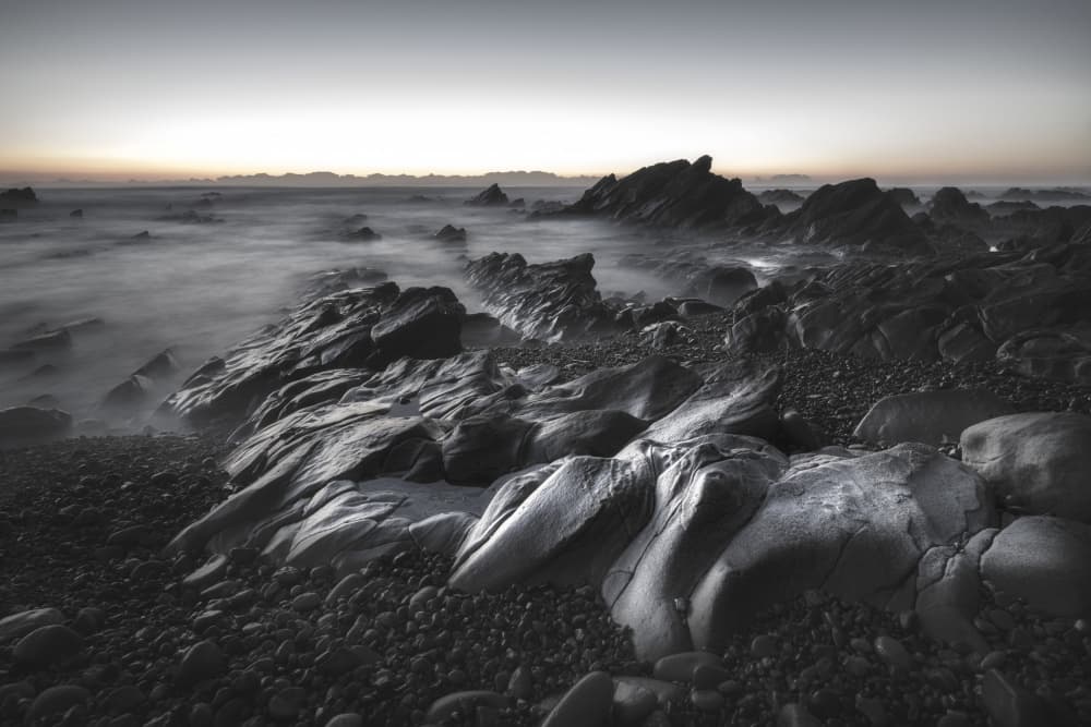 Misty Ocean Rocks by Akira Nagase — canvas wall art