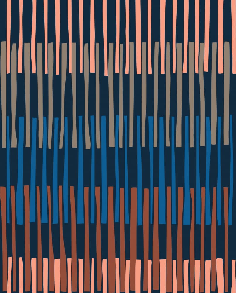 Modern Layered Stripes by Annick — canvas wall art
