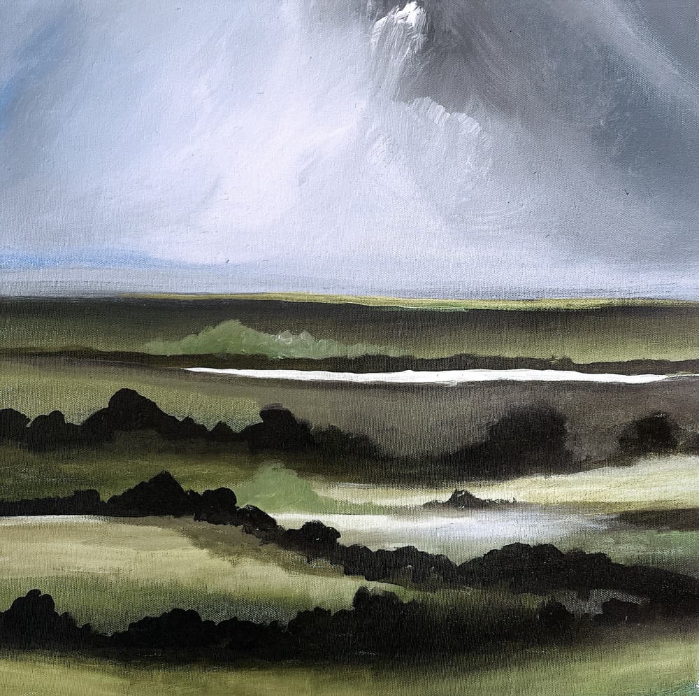 Misty Purple Landscape by Santhosh ch — canvas wall art