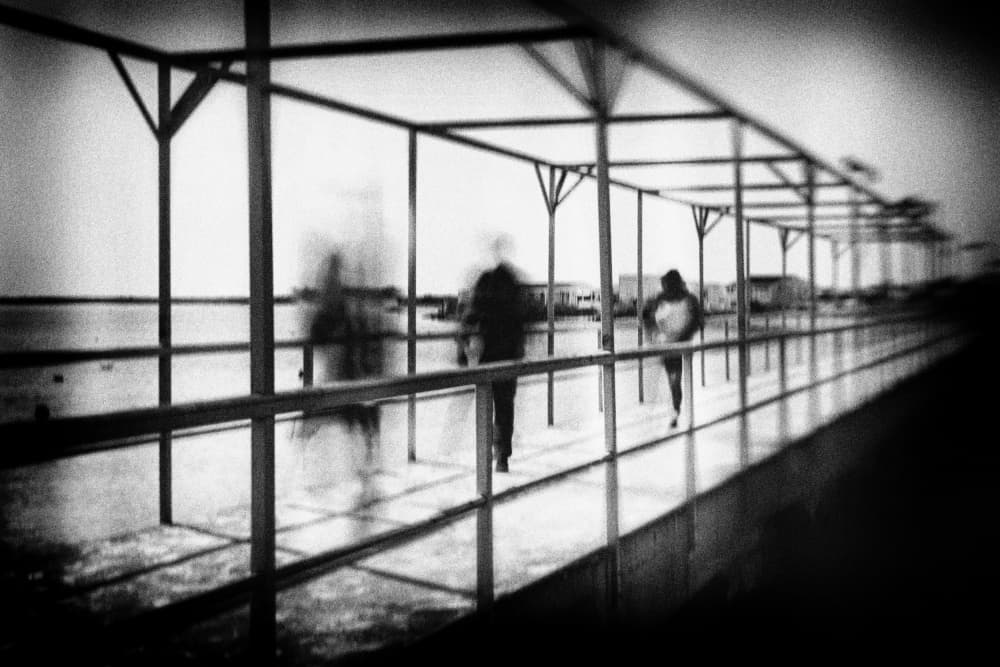 Ghostly Figures Walking by Ina Tänzer — canvas wall art