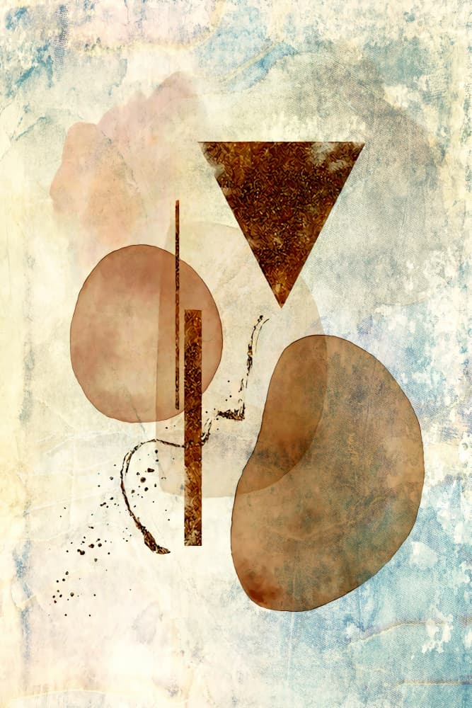 Textured Earthy Shapes by Rafal Kulik — canvas wall art