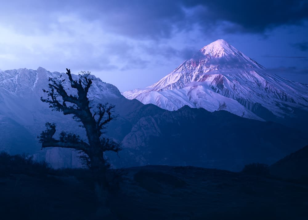 Majestic Mountain Twilight by Majid Behzad — canvas wall art