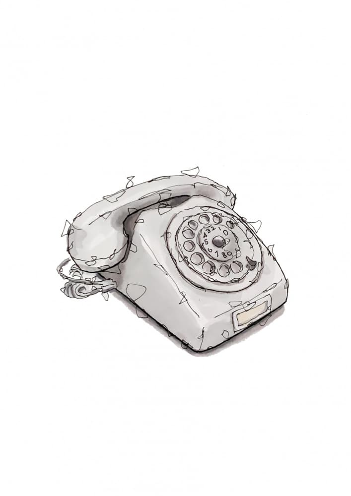 Nostalgic Rotary Phone by Borgenhag Holmqvist — canvas wall art