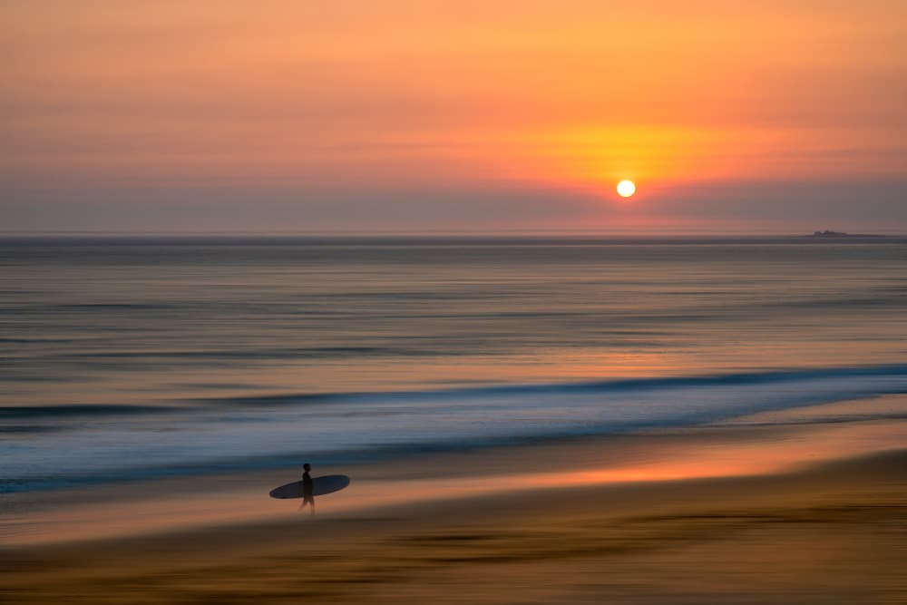 Surfer's Golden Hour by Sophia Li — canvas wall art
