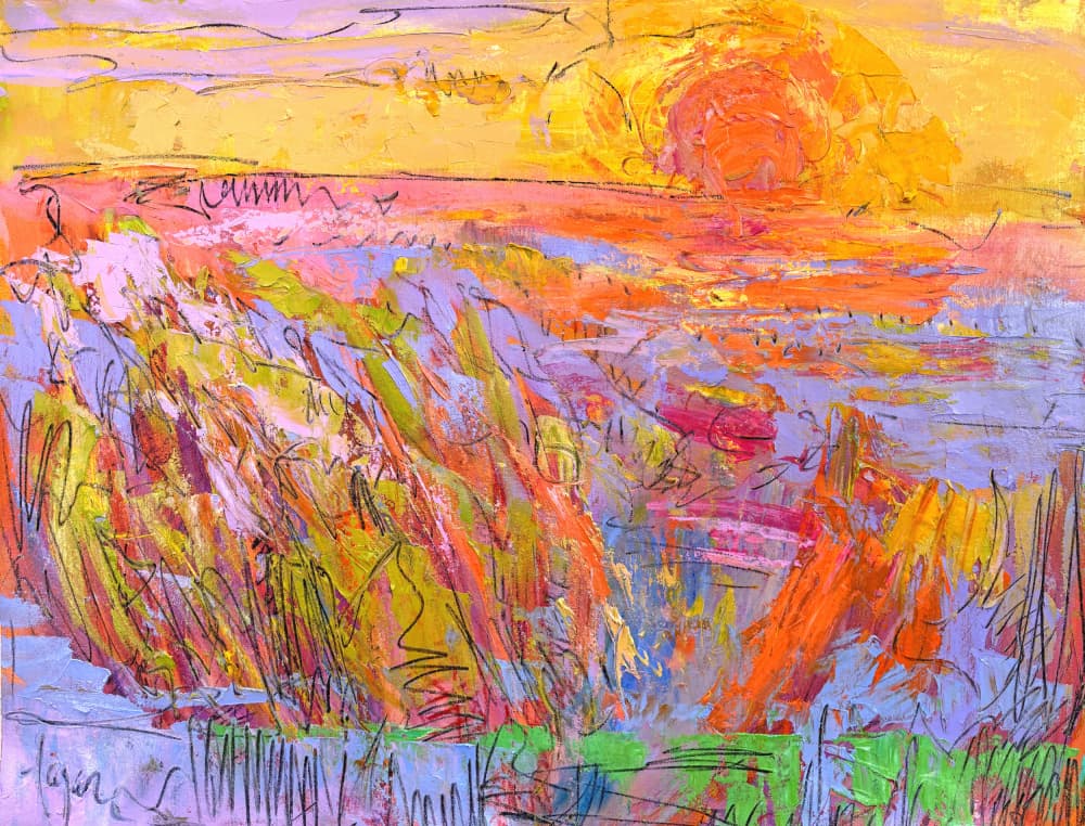 Vibrant Yellow Horizon by Dorothy Fagan — canvas wall art