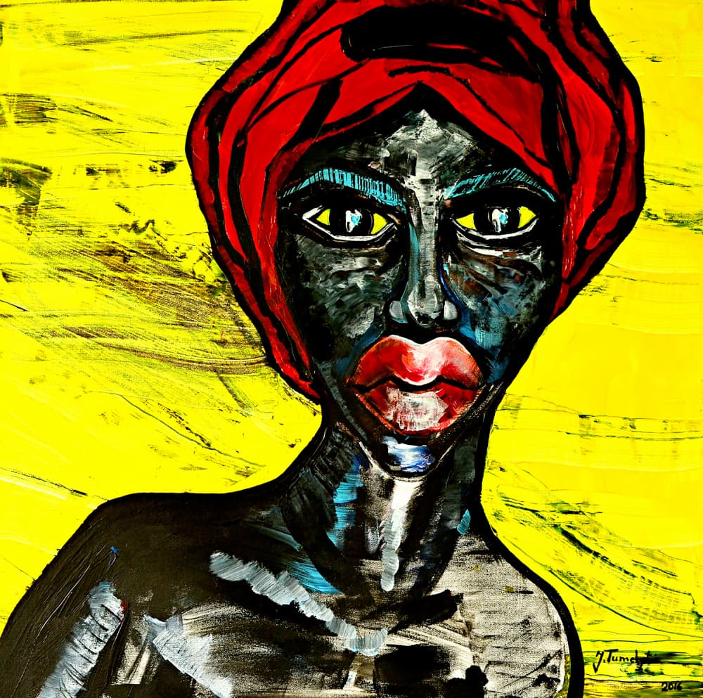 Expressive Black Woman by Julija Belickienė — canvas wall art