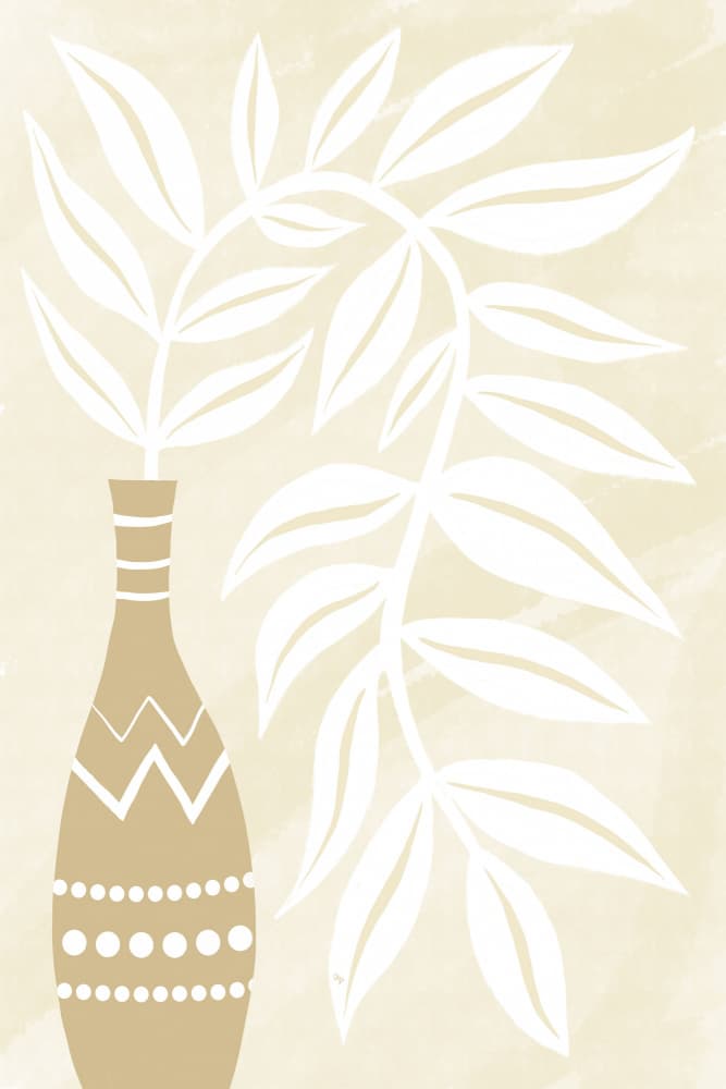 Earthy Botanical Vase by Martina — canvas wall art