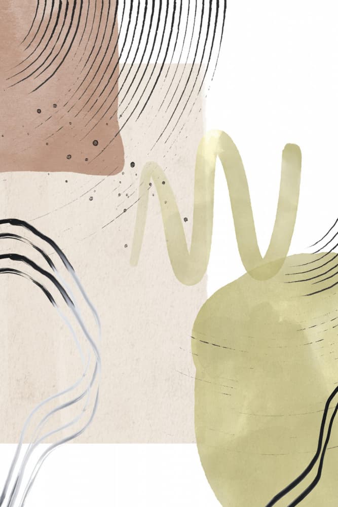 Earthy Abstract Shapes by Sally Ann Moss — canvas wall art