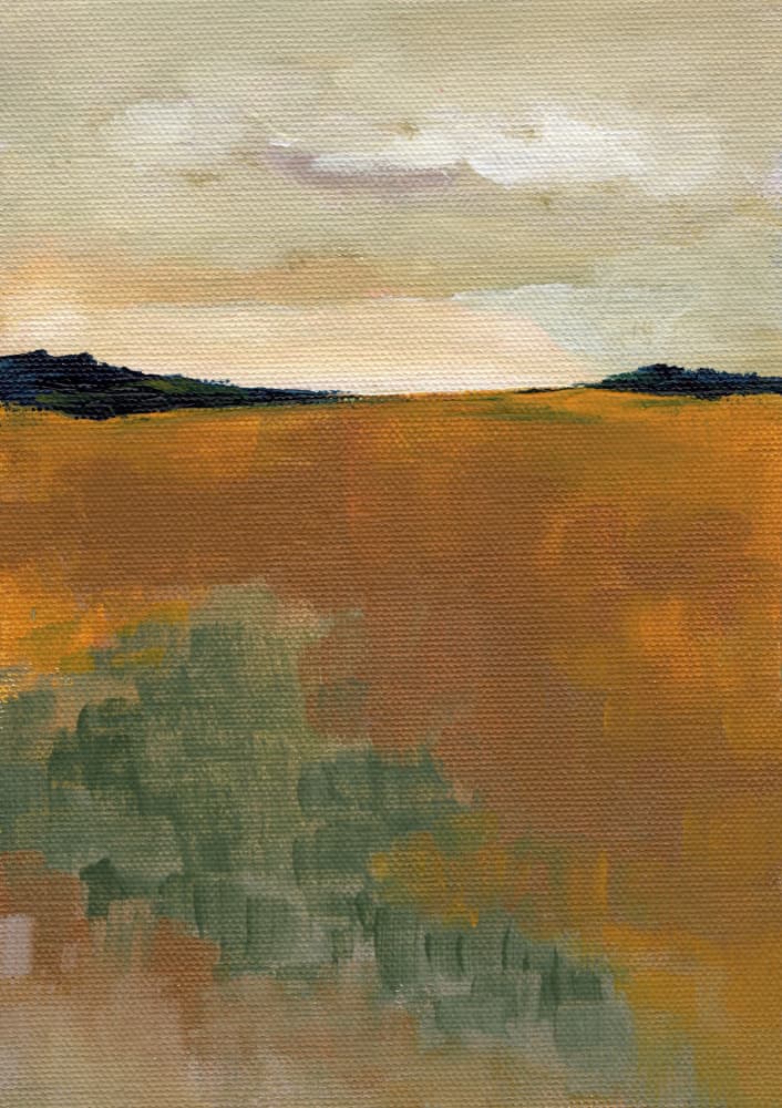 Golden Abstract Field by Nikita Jariwala — canvas wall art