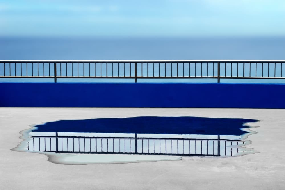 Blue Horizon Reflection by Mark Boyle — canvas wall art