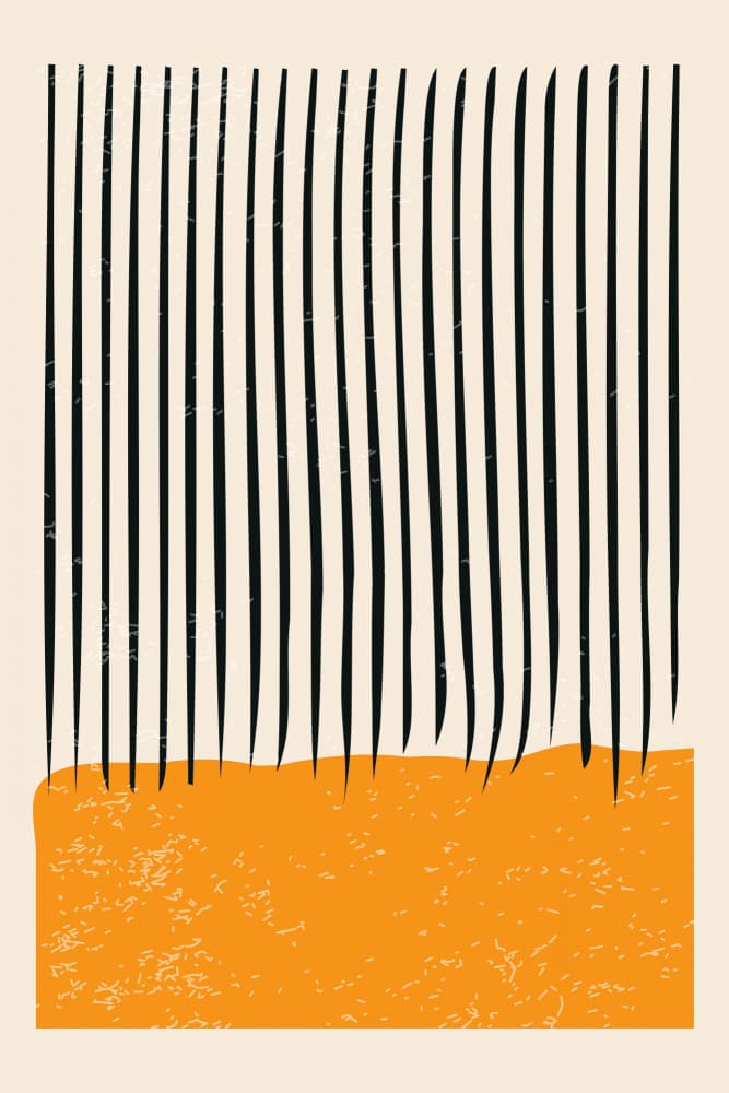 Orange Lines Texture by jay stanley — canvas wall art