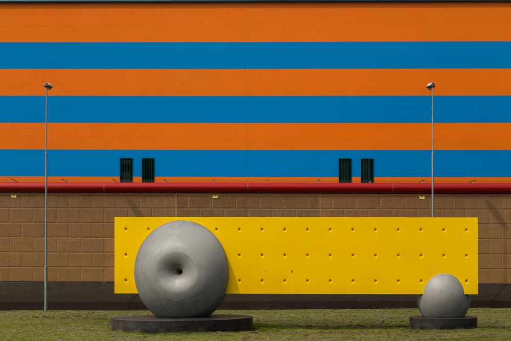 Colorful Urban Geometry by Theo Luycx — canvas wall art