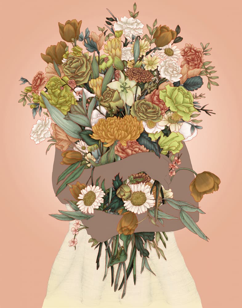 Abundant Floral Bouquet by EC Mazur — canvas wall art