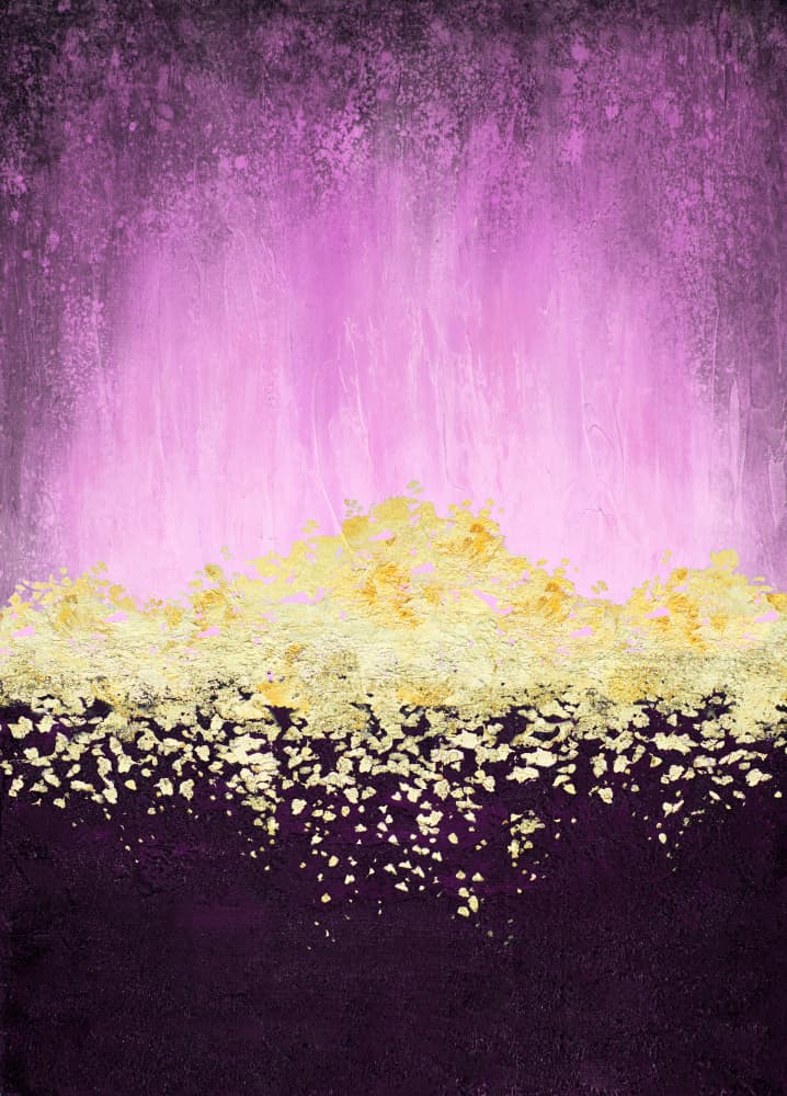 Golden Purple Radiance by Alyson Storms — canvas wall art