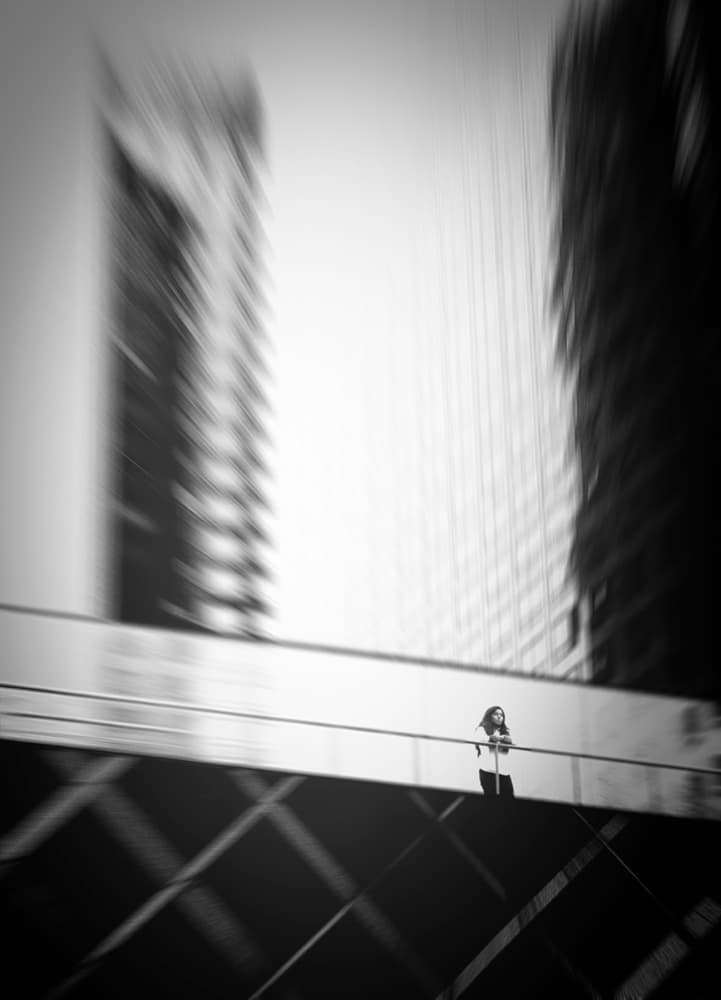 City Motion Solitude by Tina Kim — canvas wall art