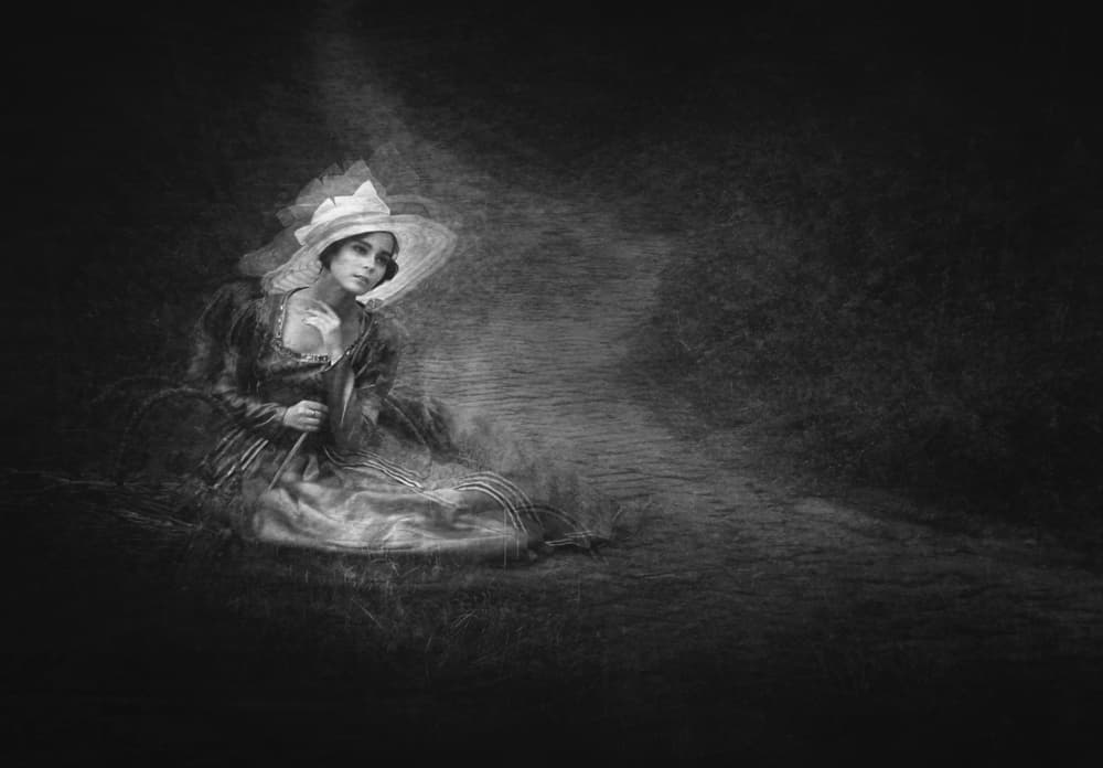 Mysterious Woman's Gaze by Kahar Lagaa — canvas wall art