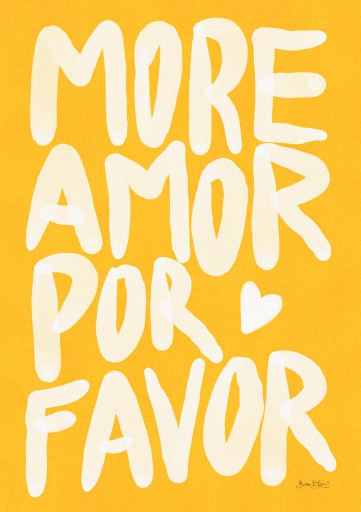 More Amor Por Favor by Baroo Bloom — canvas wall art