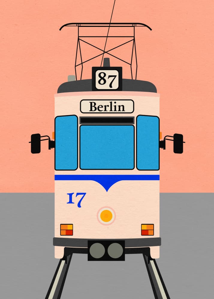 Berlin Tram by Rosi Feist — canvas wall art