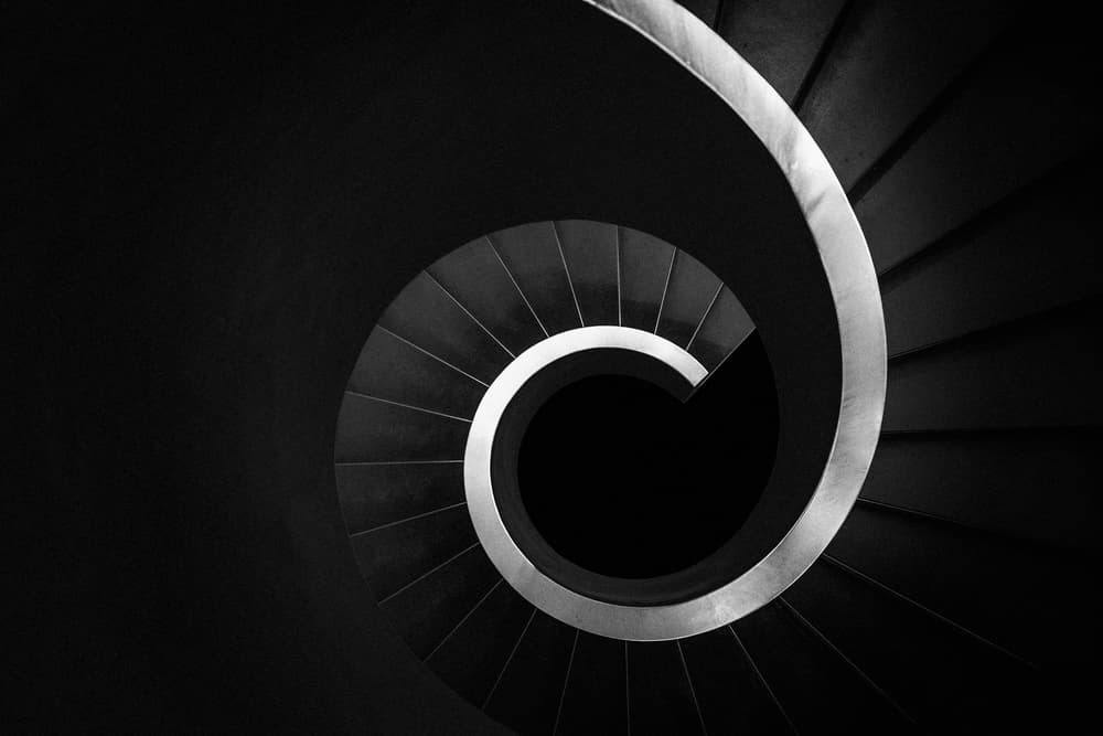 Abstract Spiral Staircase by Rui Correia — canvas wall art
