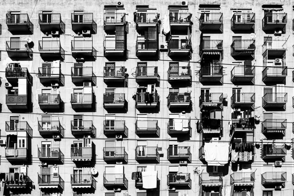 Urban Balcony Pattern by Raffaele Maglione — canvas wall art