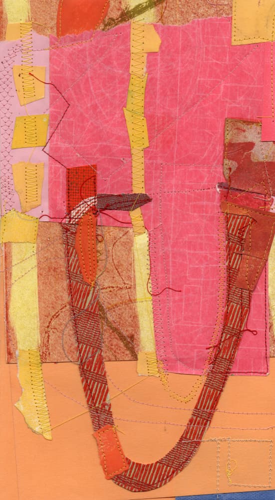 Warm Geometric Collage by Susan Smereka — canvas wall art