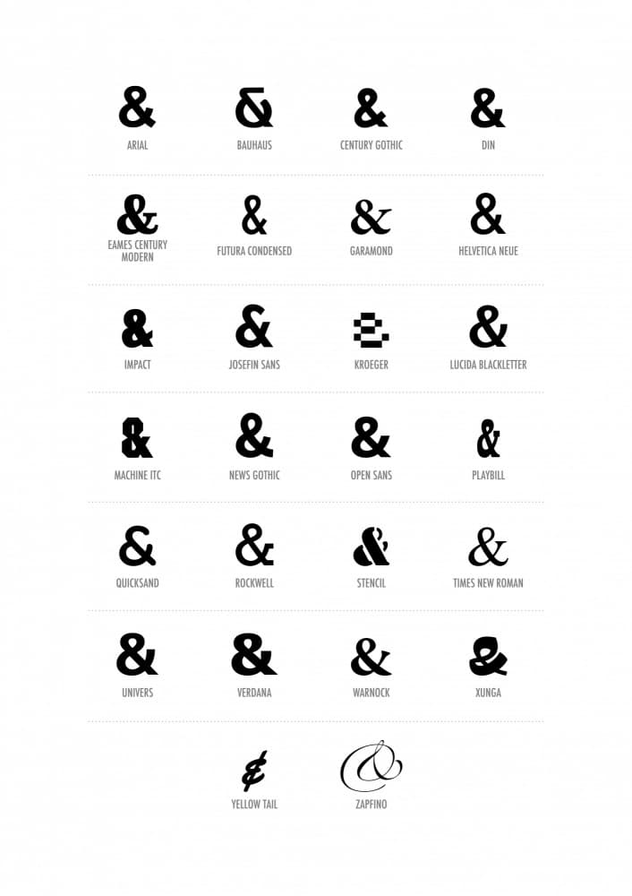 Ampersand Typography Study by Brett Jefferson — canvas wall art