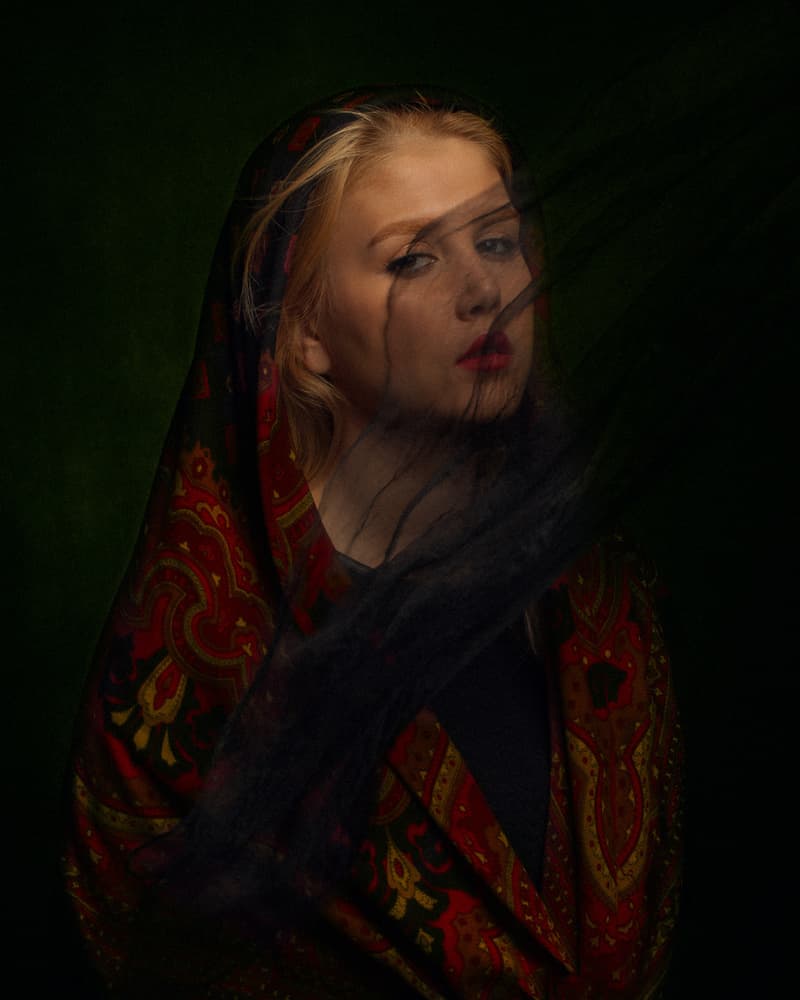 Mysterious Woman In Veil by Mehdi Mokhtari — canvas wall art