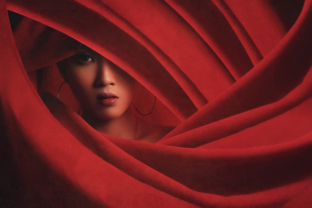 Elegant Woman In Red by Djayent Abdillah — canvas wall art