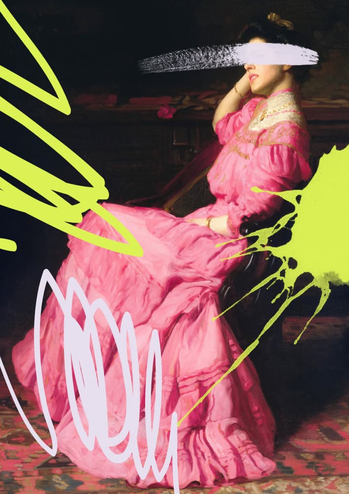 Neonpinkdress Ratioiso by Talitha McQueen — canvas wall art