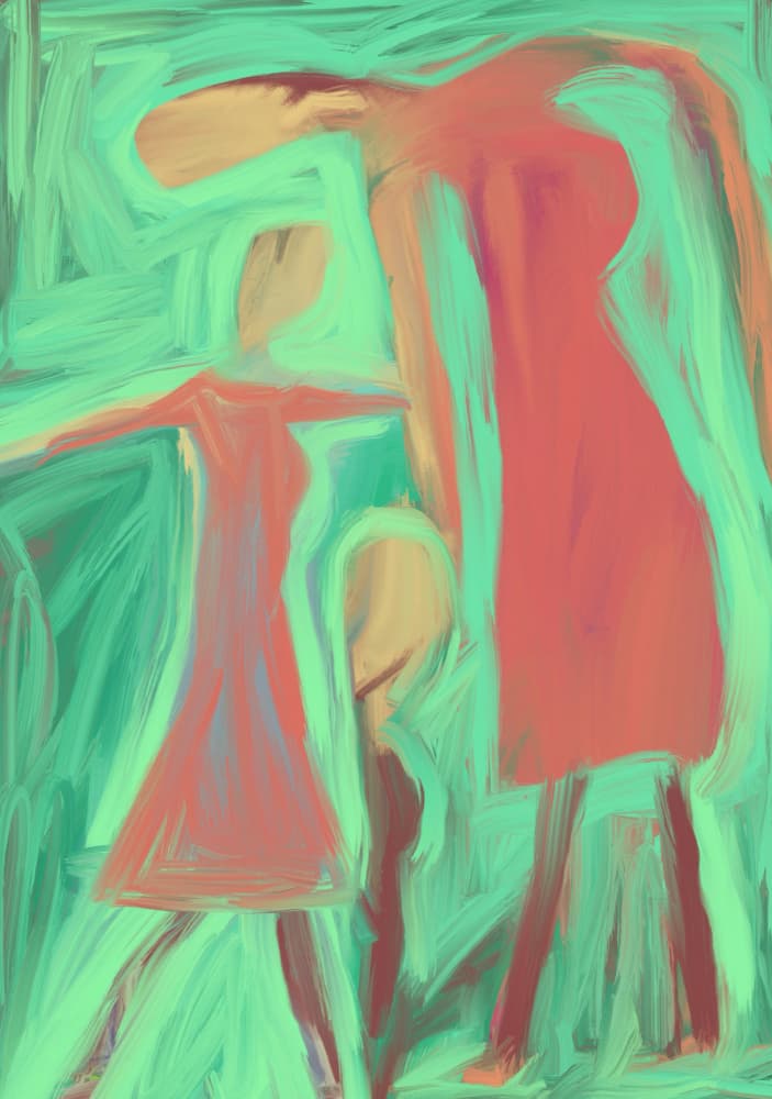 Abstract Family Connection by Sharyn Bursic — canvas wall art