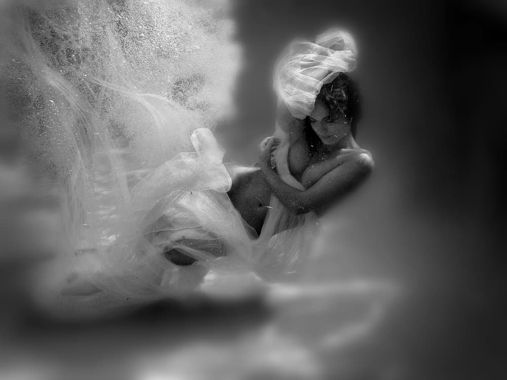Ethereal Underwater Woman by DDiArte — canvas wall art