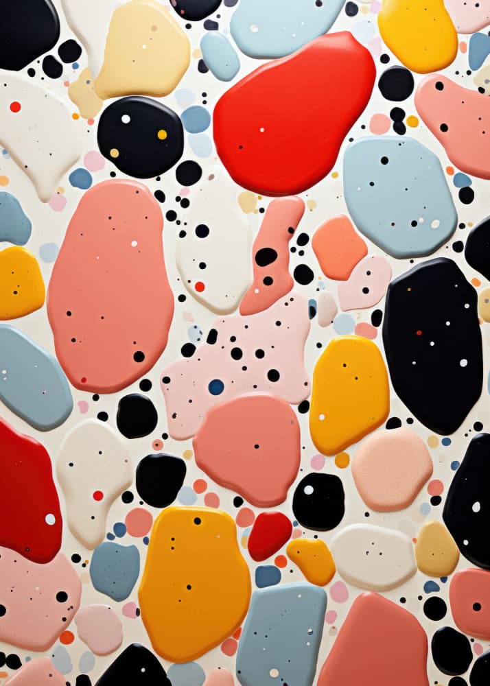 Colorful Abstract Shapes by Justyna Jaszke — canvas wall art