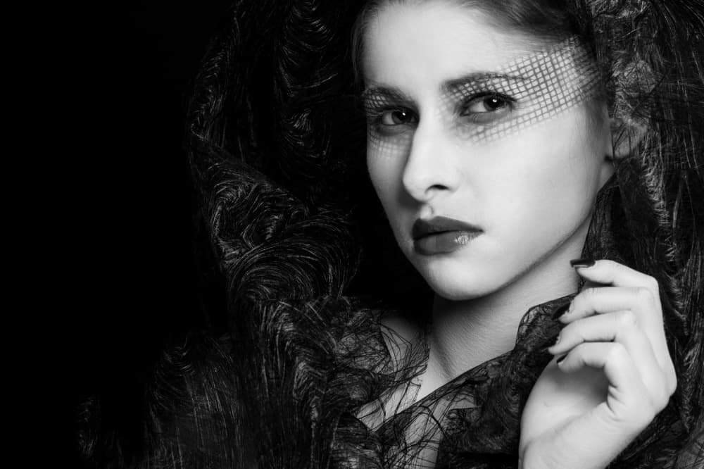 Mysterious Beauty Portrait by Christian Kurz — canvas wall art
