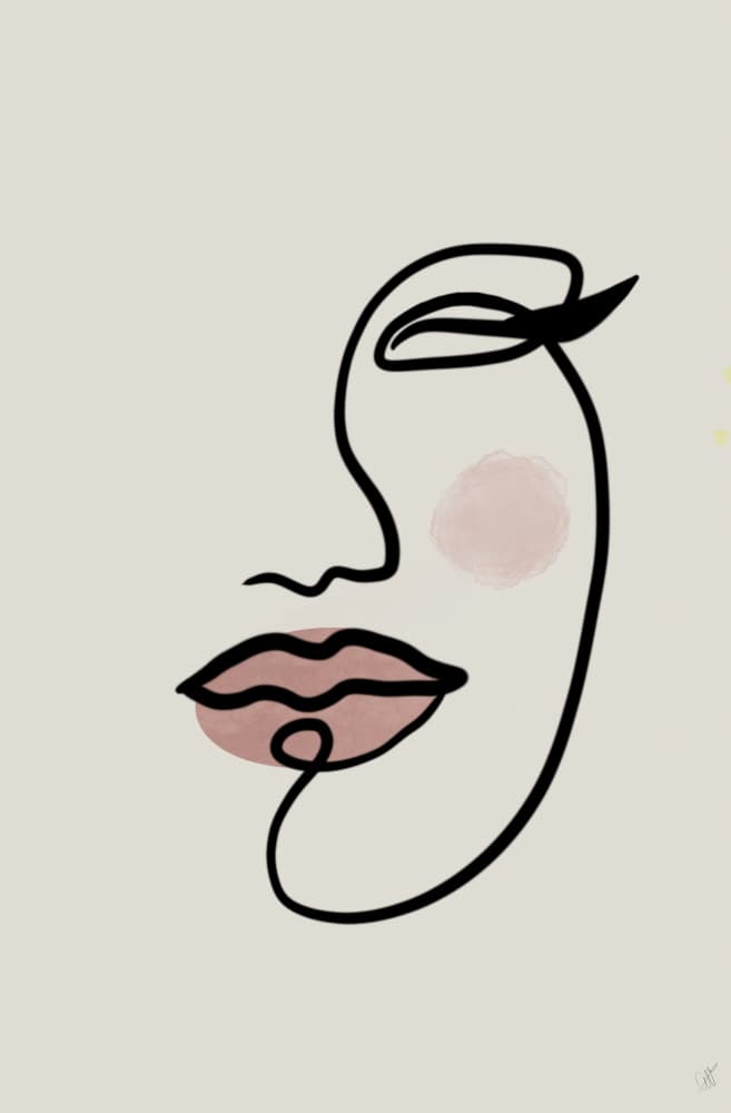 Blushing Face Profile by Anne-Marie Volfova — canvas wall art