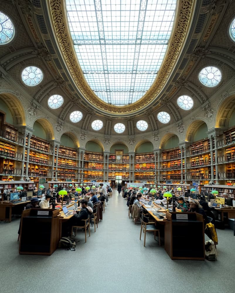 Grand Library Reading Room by Mayalazzawi — canvas wall art