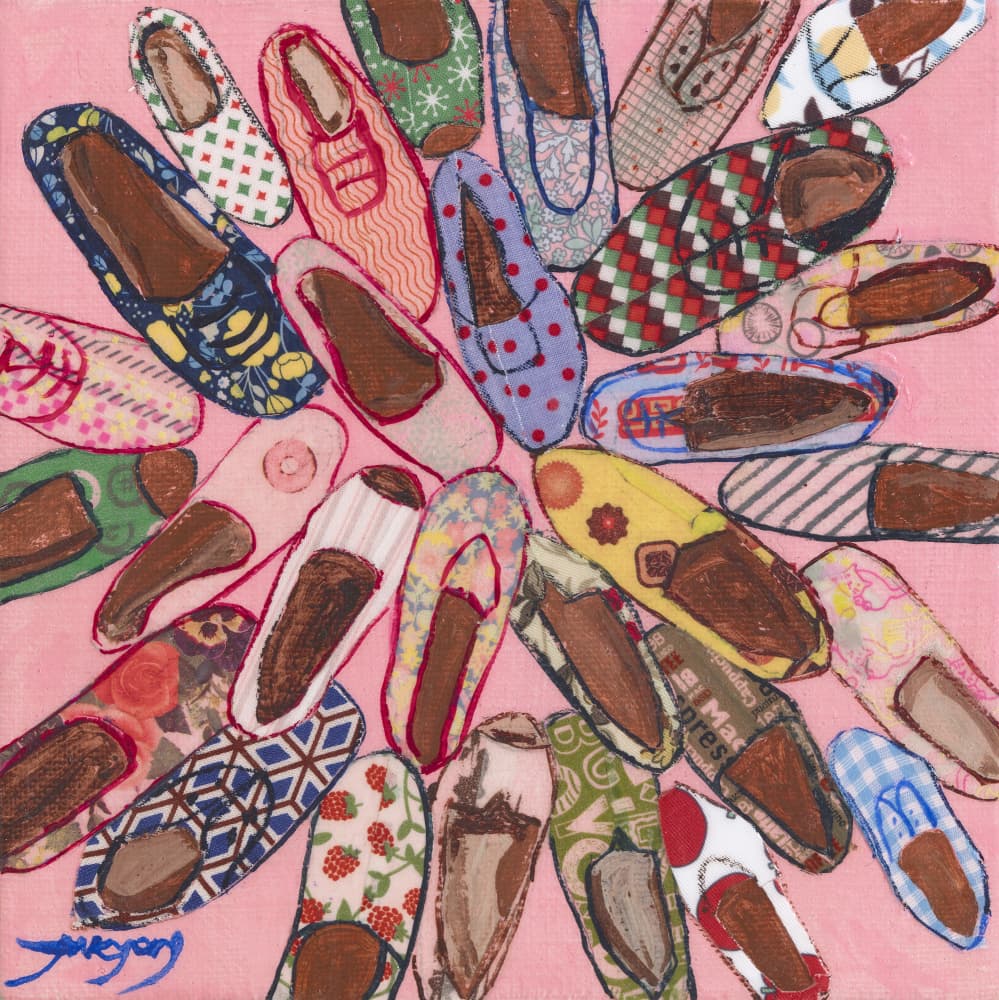 Pretty Patterned Shoes by Jukyong Park — canvas wall art