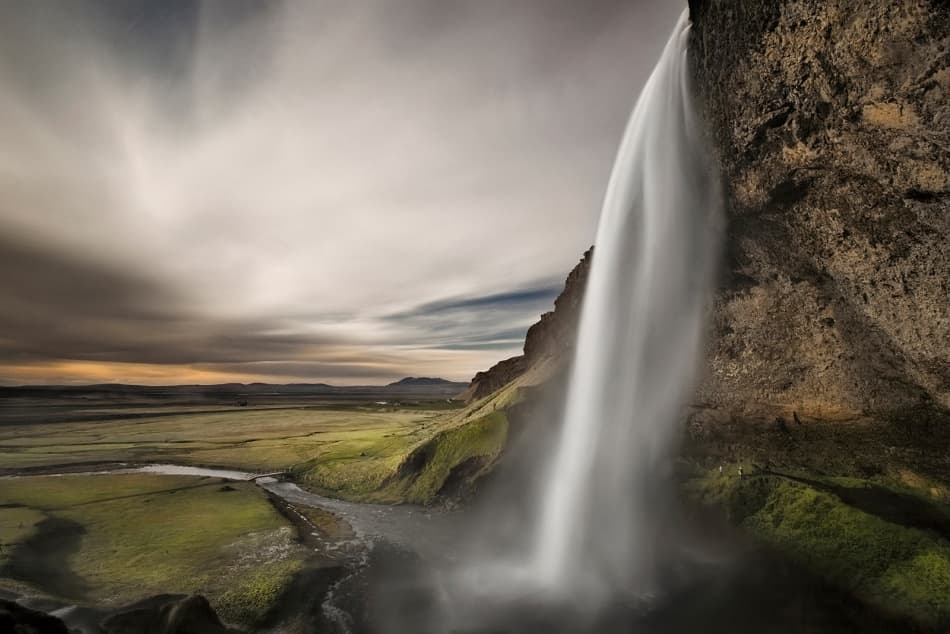 Long Exposure Waterfall Landscape by Bragi Ingibergsson - BRIN — canvas wall art