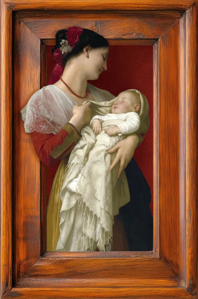 A Mother's Embrace by Marja van den Hurk — canvas wall art