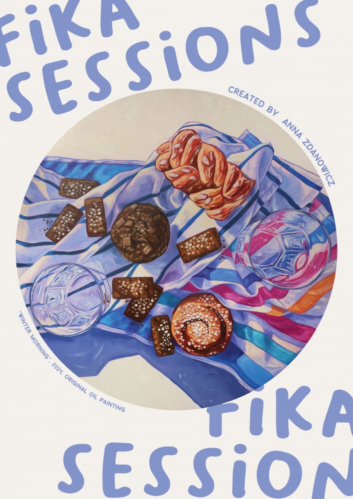 Cozy Fika Treats by Anna Zdanowicz — canvas wall art