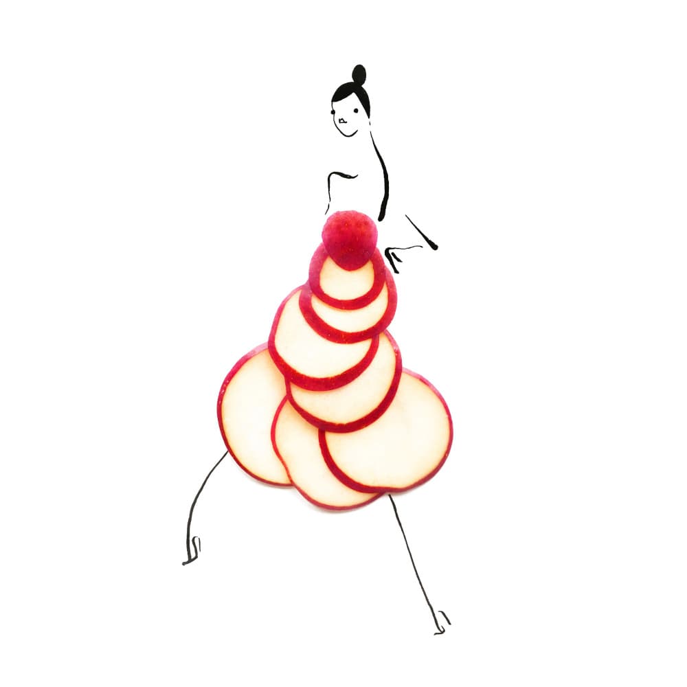 Fashion Apple Dress by Gretchen Roehrs — canvas wall art