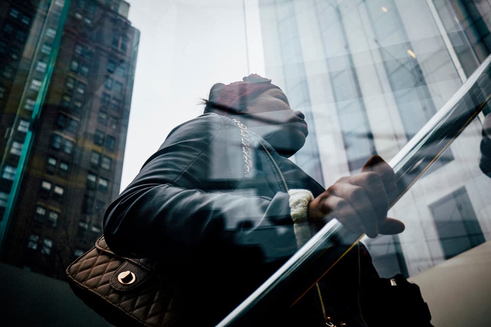Woman in City Reflections by Bendik Johan Stålsett Follesø — canvas wall art