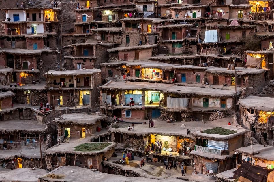 Mountain Village Night Lights