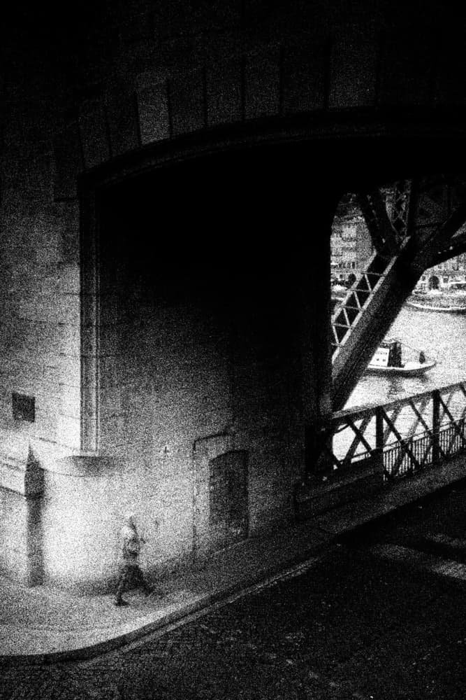 Lone Figure Under Bridge by Rui Correia — canvas wall art