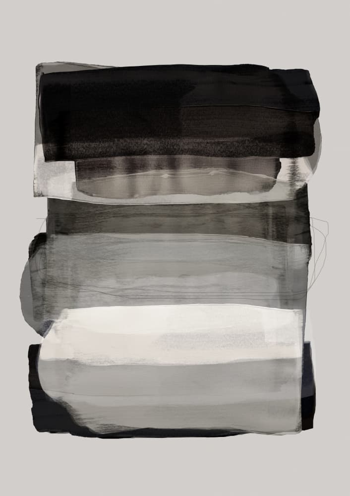 Abstract Brush Strokes 79 by Mareike Böhmer — canvas wall art