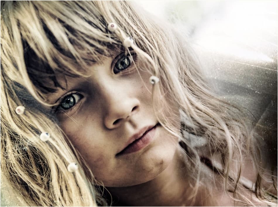 Dreamy Child Portrait by ambra — canvas wall art