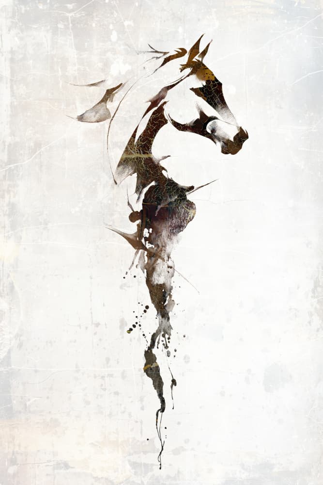 Abstract Horse Spirit by Rafal Kulik — canvas wall art