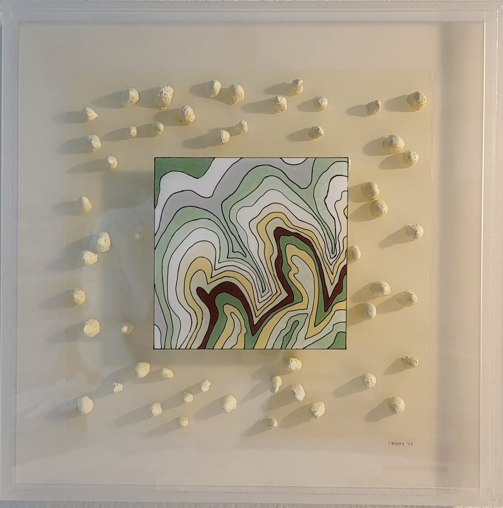 Earthy Contours Stones by Irene Yesley — canvas wall art