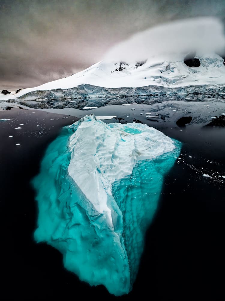 Turquoise Iceberg Majesty by Michel Groleau — canvas wall art